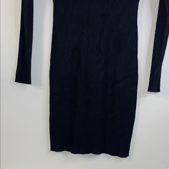 Full Circle Trends Black Ribbed Long Sleeve Dress Large - Picture 8 of 10